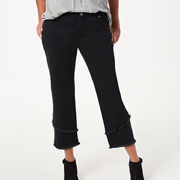 Dennis Basso Stretch Twill Straight Leg Crop Pants